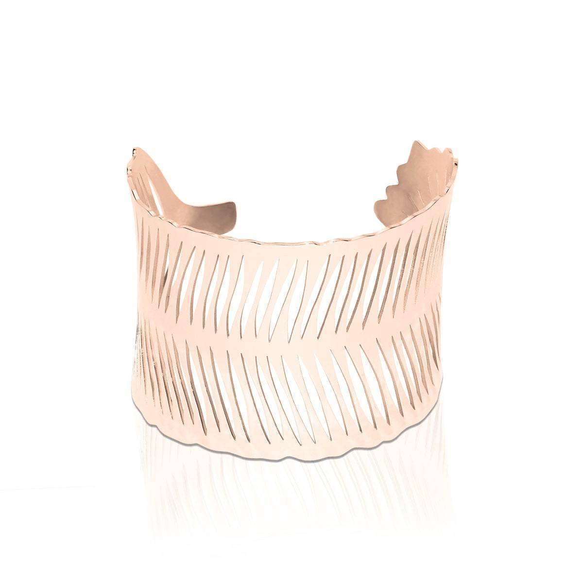 Palm Leaf | 18k Rose Gold | Laser Cut Cuff