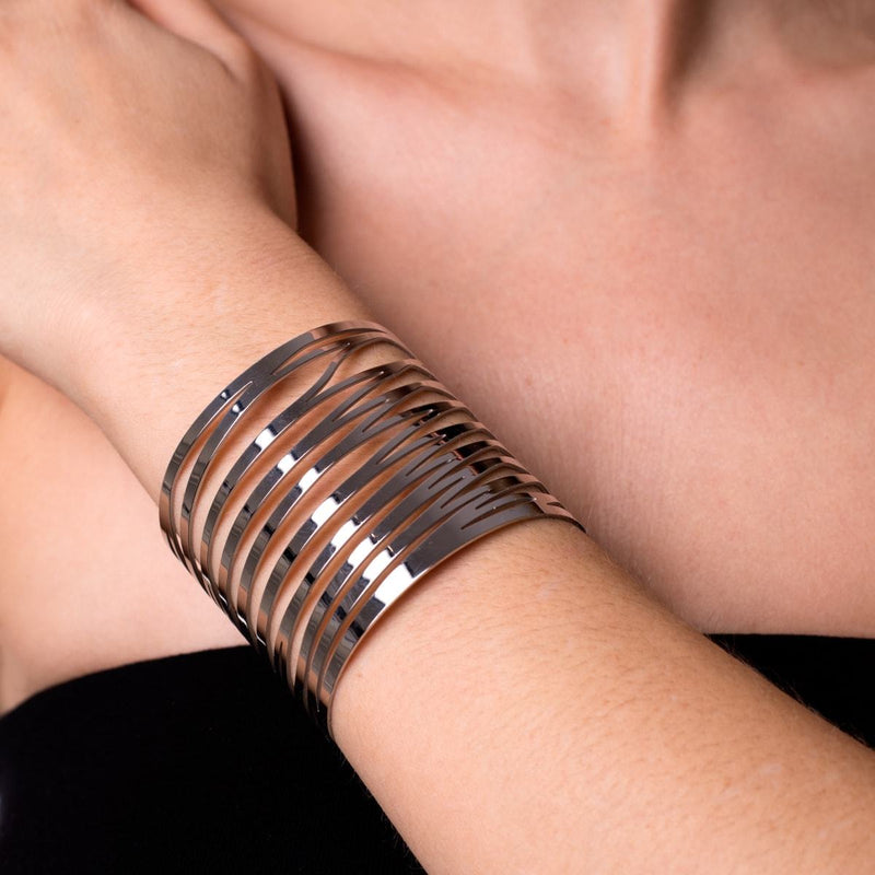 Energy | Silver | Laser Cut Cuff