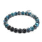 Oceanic Marble x Lava Rock Bead Bracelet