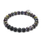 Olive Agate x Lava Rock Bead Bracelet