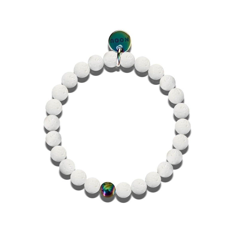 Pele | Unicorn Silver | White Lava Rock Diffuser Bracelet