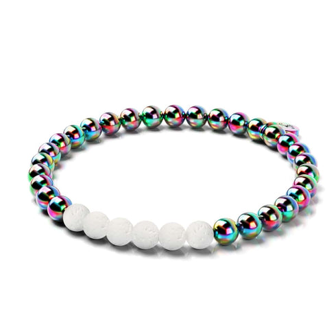 Unicorn Silver and White | Lava Rock Diffuser Bracelet