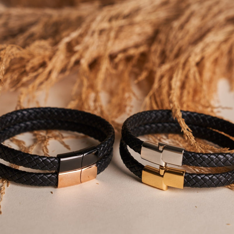 Silver | Infinity Braid | Mini Leather Bracelet