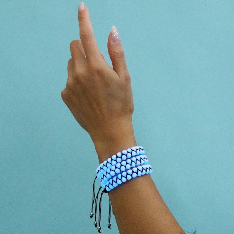 Azure | Lumos Ceramic | Vitality Macrame Bracelet