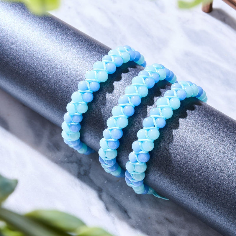 Azure x Ultramarine | Lumos Ceramic | Vitality Macrame Bracelet