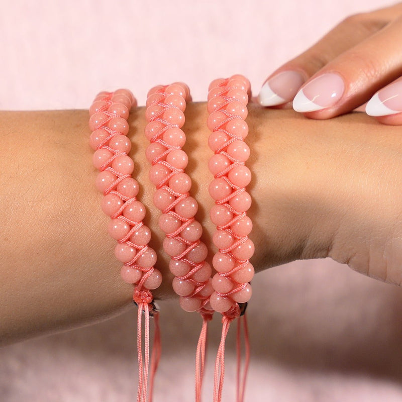 Coral | Lumos Ceramic | Vitality Macrame Bracelet