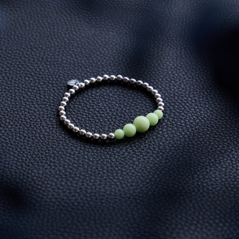 Lime | Silver | Lumos Ceramic Expression Bracelet