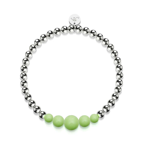 Lime | Silver | Lumos Ceramic Expression Bracelet
