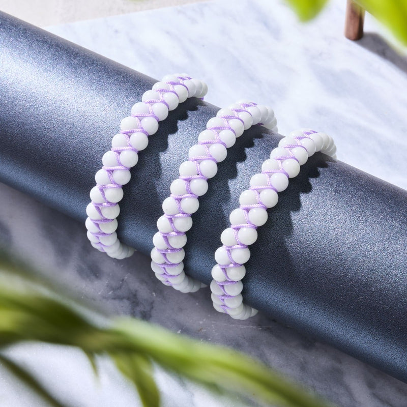 Purple Porcelain | Lumos Ceramic | Vitality Macrame Bracelet