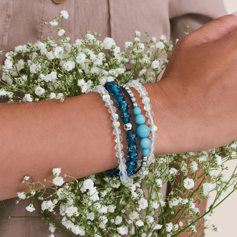 Teal | Silver | Lumos Ceramic Expression Bracelet