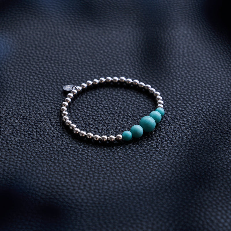 Teal | Silver | Lumos Ceramic Expression Bracelet