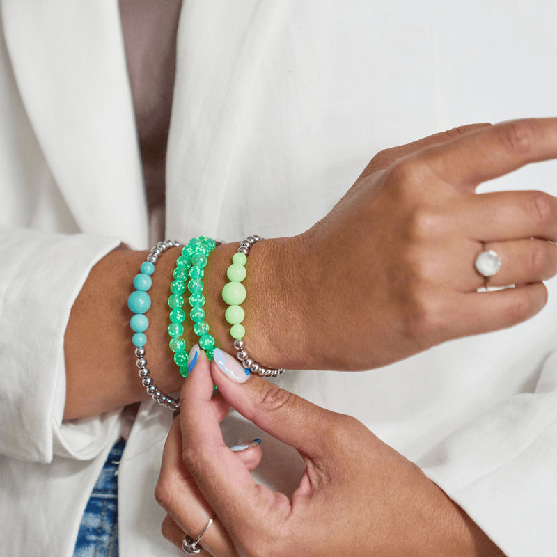 Teal | Silver | Lumos Ceramic Expression Bracelet