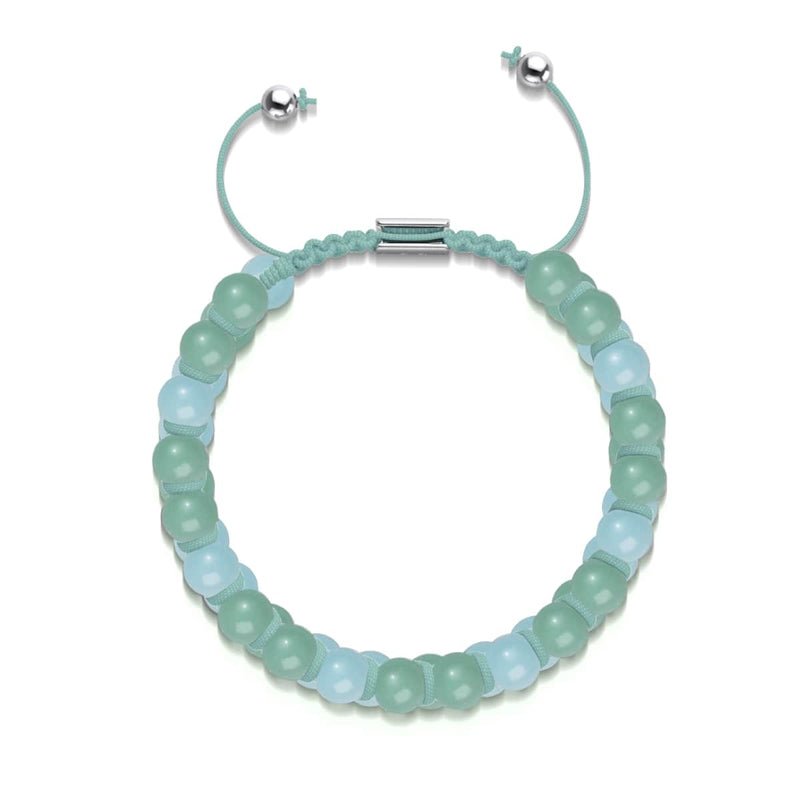 Viridian x Ultramarine | Lumos Ceramic | Vitality Macrame Bracelet