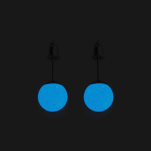 Azure | .925 Sterling Silver | Lumos Ceramic Stud Earrings