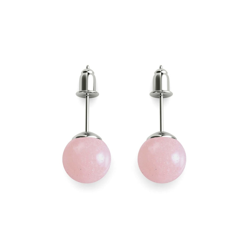 Coral | .925 Sterling Silver | Lumos Ceramic Stud Earrings