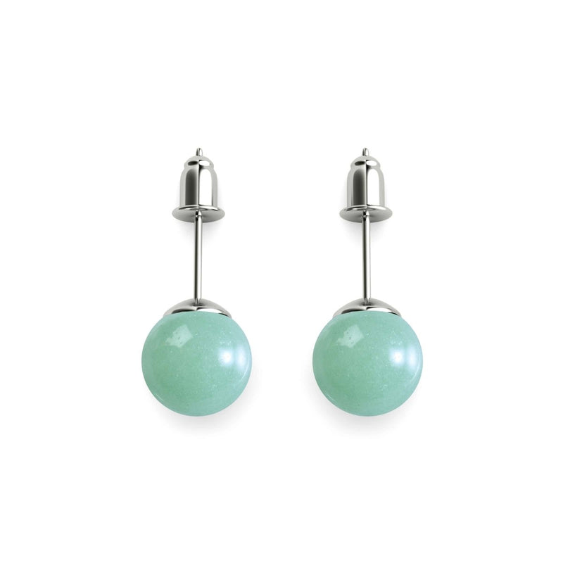Viridian | .925 Sterling Silver | Lumos Ceramic Stud Earrings