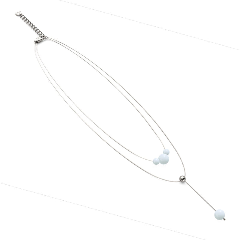 Porcelain | Silver | Lumos Ceramic Cascade Double Pendant