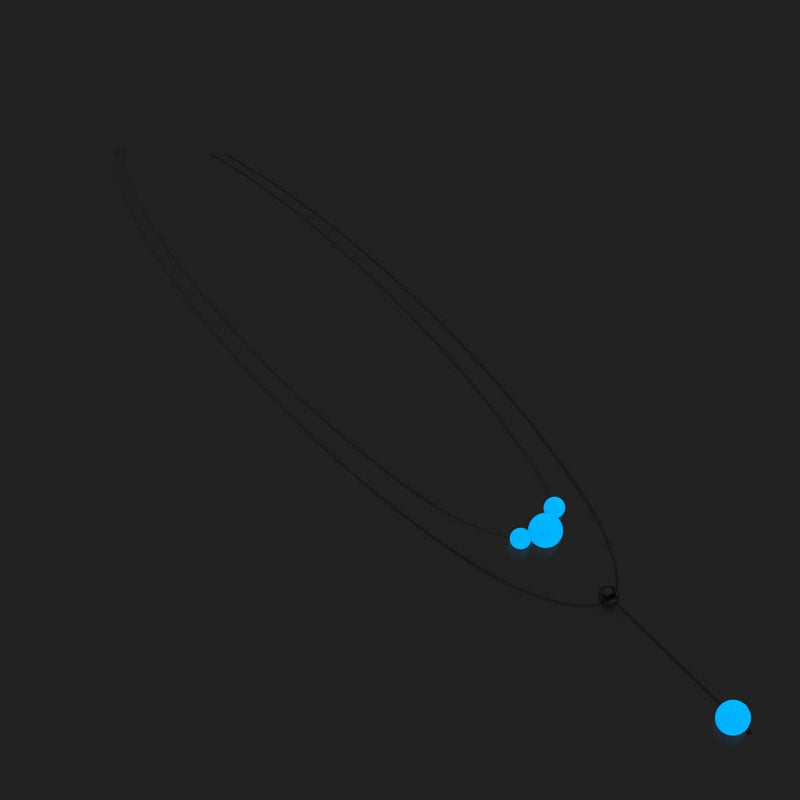 Porcelain | Silver | Lumos Ceramic Cascade Double Pendant