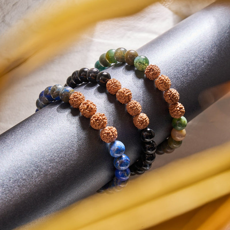 Divination | Lapis x Rudraksha | Mala Bracelet