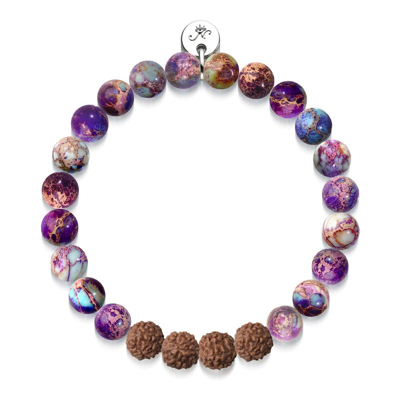 Gaia | Purple Regalite x Rudraksha | Mala Bracelet