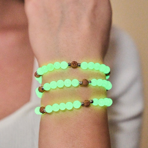 Light Of Nirvana | Gemstone x Lumos Rudraksha |  Mala Bracelet