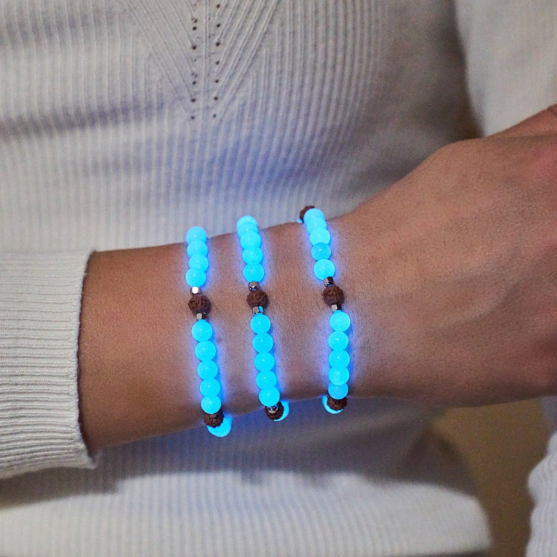 Light Of Samsara | Gemstone x Lumos Rudraksha | Mala Bracelet