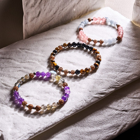 Mindfulness | Gemstone Rudraksha |  Mala Bracelet