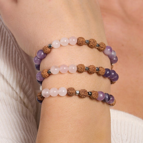 Namaste | Gemstone Rudraksha |  Mala Bracelet