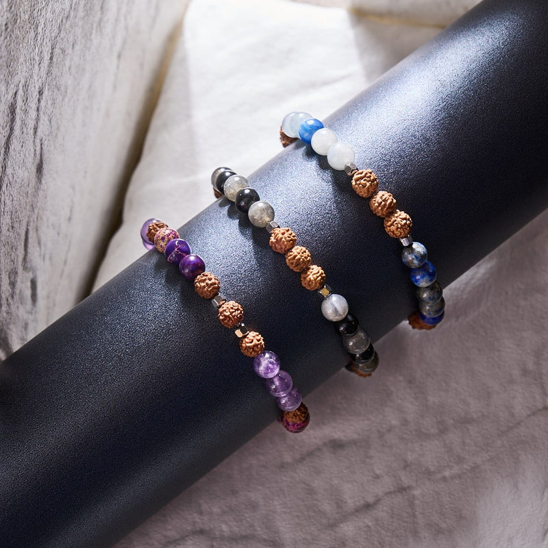 Sensei | Gemstone Rudraksha | Mala Bracelet