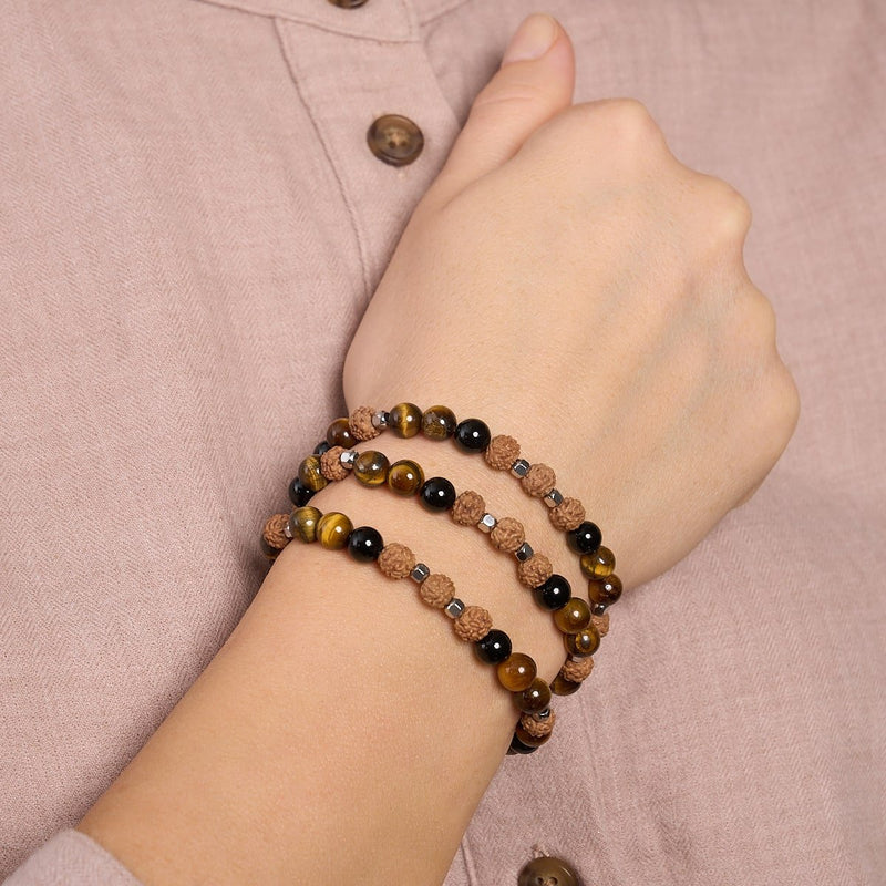 Shaman | Gemstone Rudraksha | Mala Bracelet