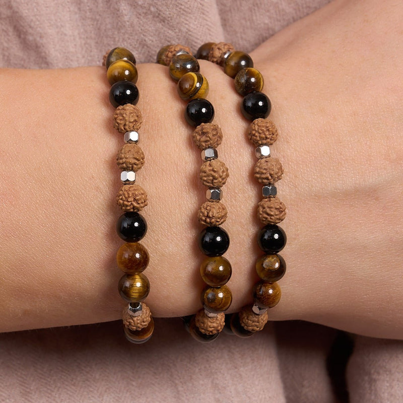 Shaman | Gemstone Rudraksha | Mala Bracelet