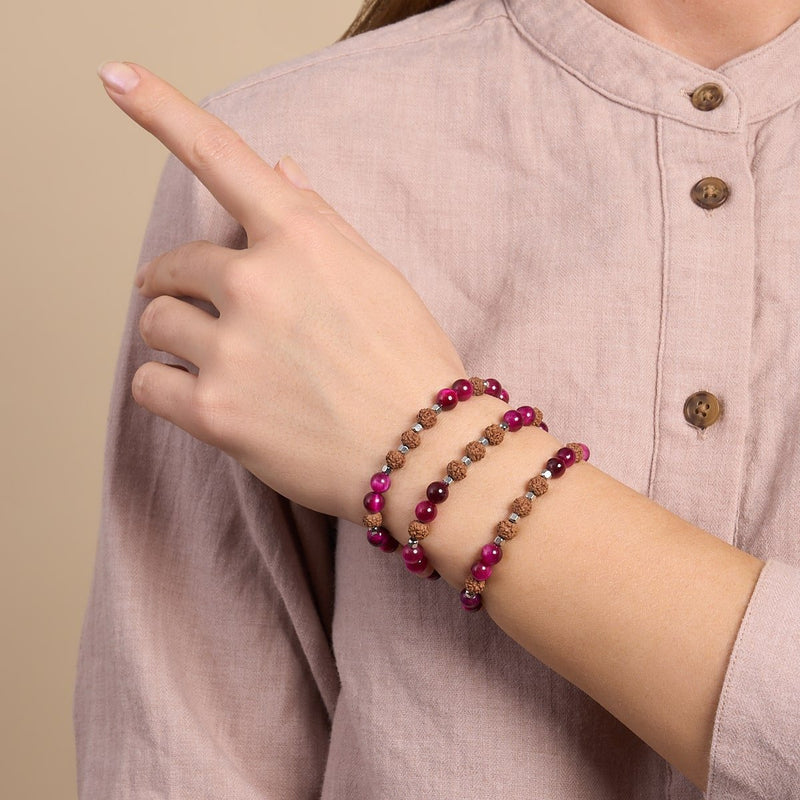 Solstice | Gemstone Rudraksha | Mala Bracelet