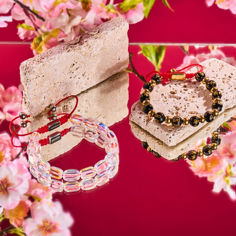 Tibetan Amulet | Mini Obsidian Mantra Bracelet