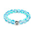 Aquamarine | Silver | Mermaid Glass Statement Bracelet