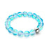 Aquamarine | Silver | Mermaid Glass Statement Bracelet
