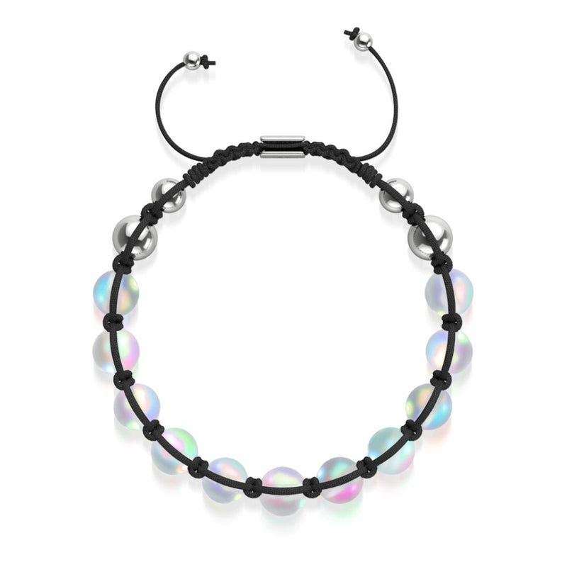 Black | Rainbow White | Silver | Mermaid Glass Charmballa Bracelet