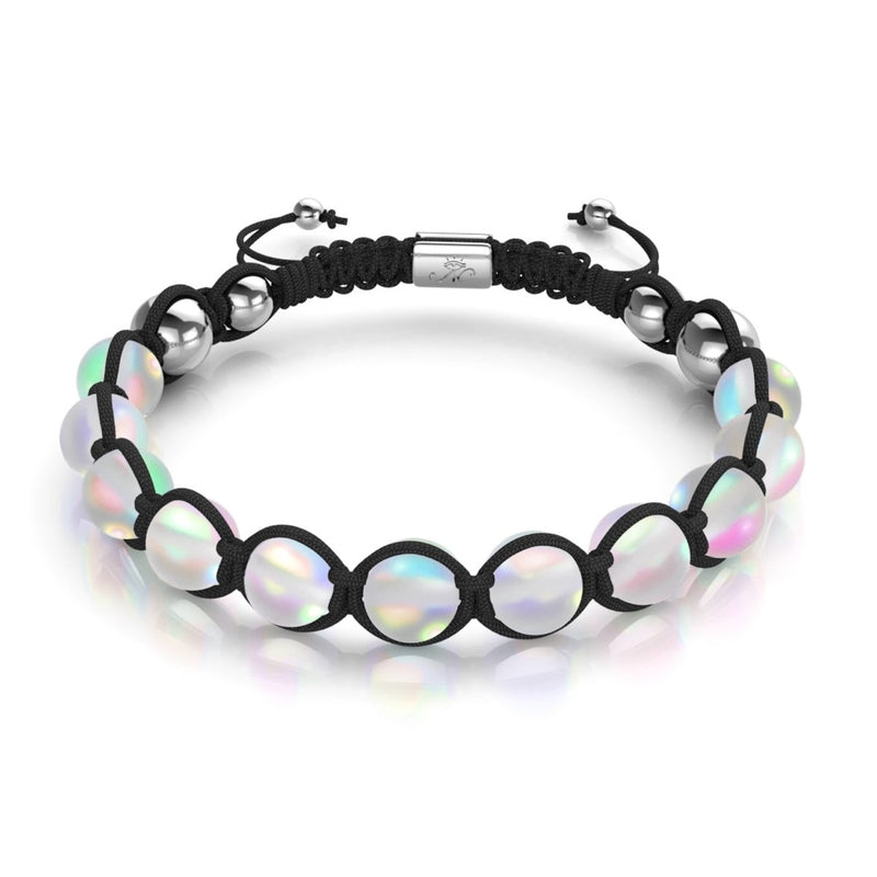 Black | Rainbow White | Silver | Mermaid Glass Charmballa Bracelet