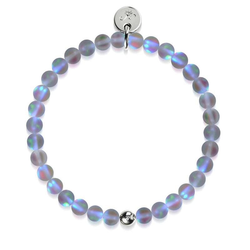 Grey | Silver | Mermaid Glass Bead Bracelet