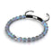 Grey | Silver | Mermaid Glass Macrame Bead Bracelet