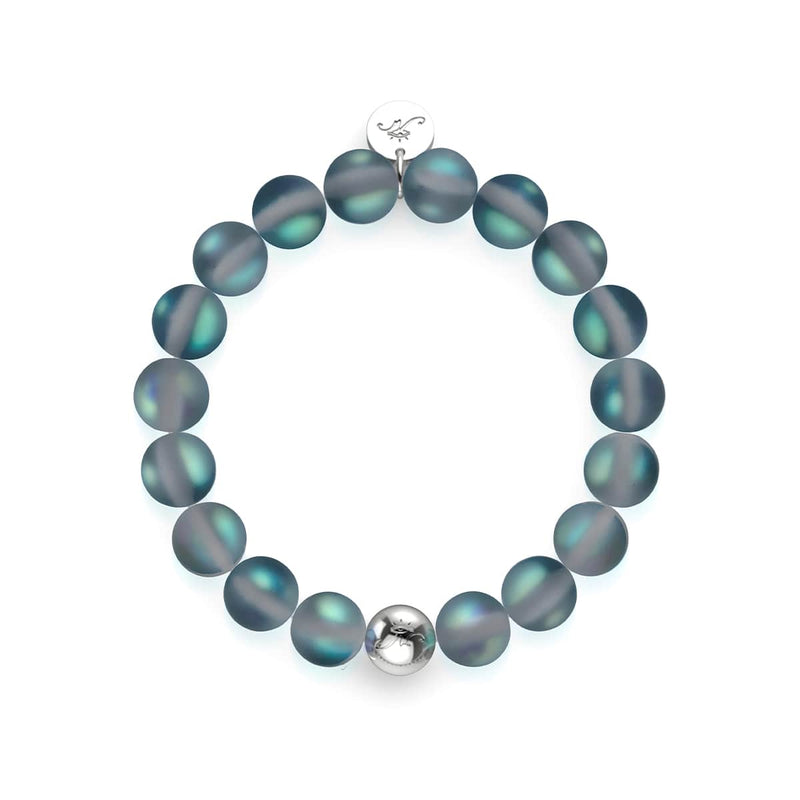 Grey | Silver | Mermaid Glass Statement Bracelet