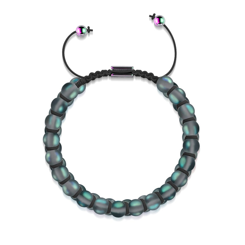 Grey | Unicorn Silver | Double Mermaid Glass Bracelet