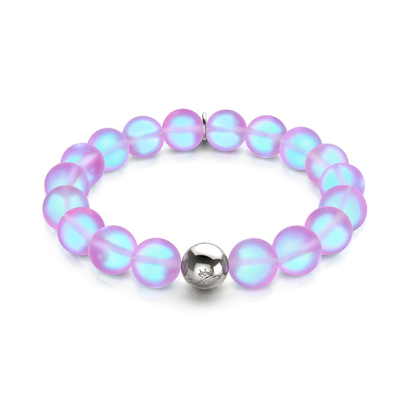 Lavender | Silver | Mermaid Glass Statement Bracelet
