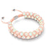 Peach | Silver | Double Mermaid Glass Bracelet