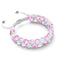 Pink and White | Silver | Double Mermaid Glass Bracelet