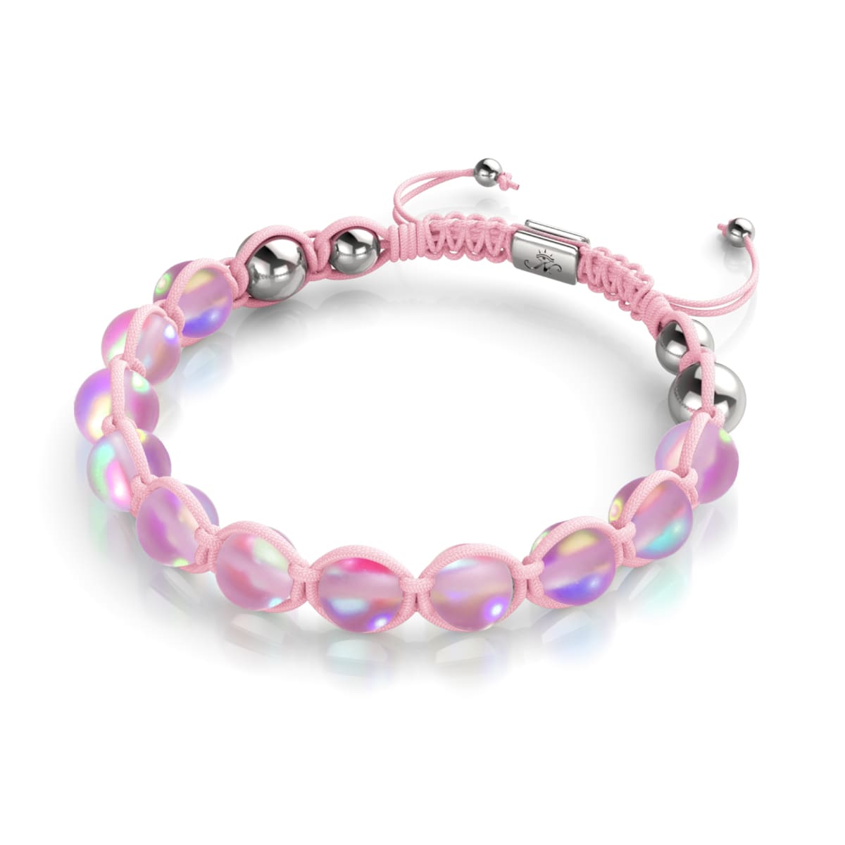 Pink | Silver | Mermaid Glass Charmballa Bracelet
