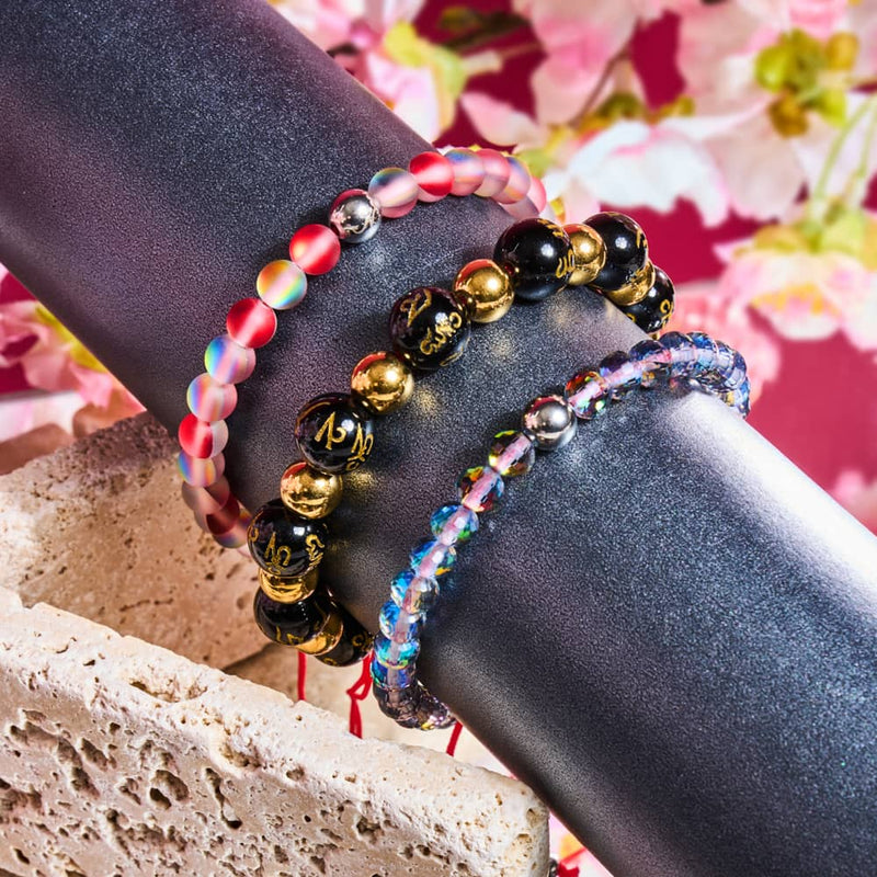 Pomegranate Mermaid Glass x Red String Bracelet