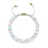 Rainbow White | Gold | Double Mermaid Glass Bracelet