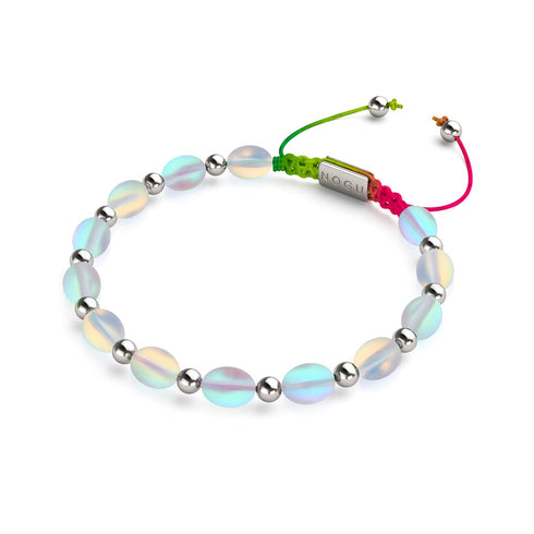 Rainbow White | Mermaid Glass Ocean Egg Bracelet