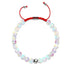 Rainbow White Mermaid Glass x Red String Bracelet