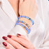 Sapphire | Silver | Mermaid Glass Bead Bracelet